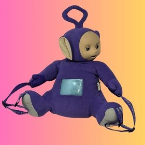 Superb collectible Teletubbies backpack featuring Tinky Winky